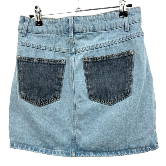 Wild Fable Patchwork Denim Jean Skirt Size 4 - Picture 4 of 9